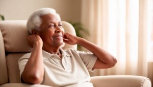 Senior chair exercise neck rolls