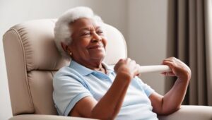 senior citizen chair exercise shoulder twist