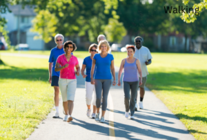 seniors enjoying a walk