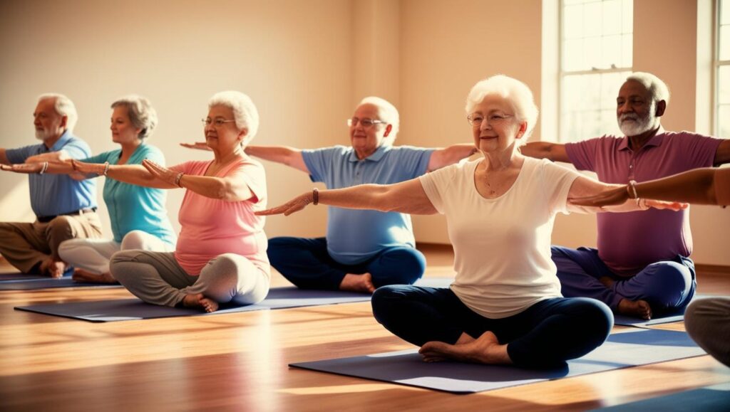 seniors doing arm circles