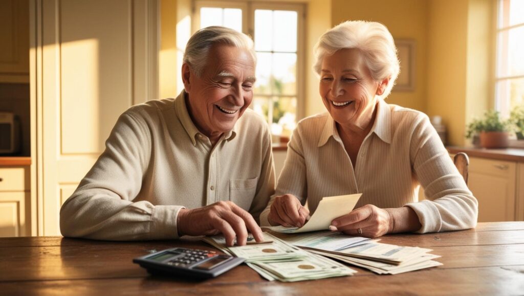A smiling senior crafting at a table, representing side income opportunities